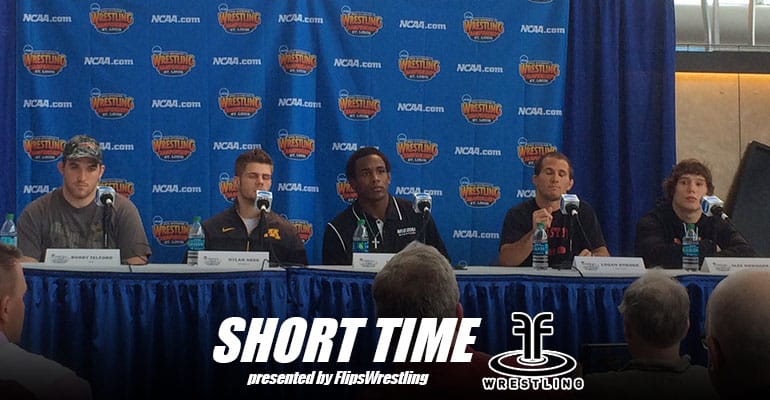 2015 NCAA Division I Wrestling Athlete Press Conference – Bobby Telford, J’Den Cox, Dylan Ness, Logan Stieber, Alex Dieringer