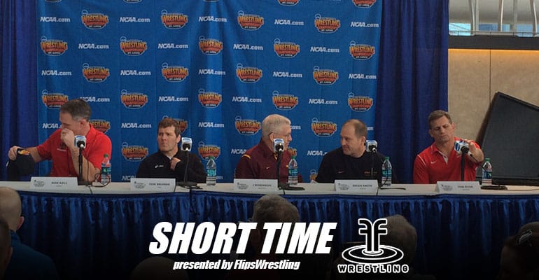 2015 NCAA Division I Wrestling Coaches Press Conference – Rob Koll, Tom Brands, J Robinson, Brian Smith and Tom Ryan