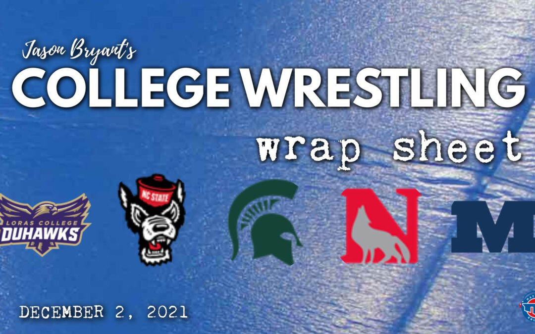 Jason Bryant’s College Wrestling Wrap Sheet – December 2, 2021