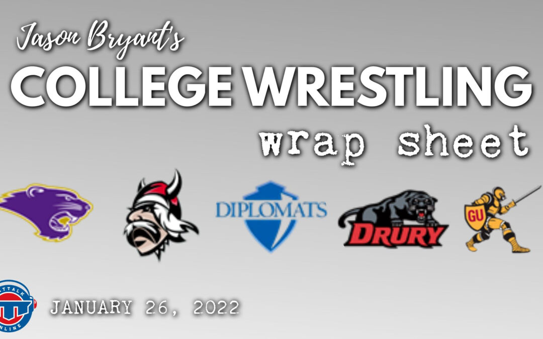 Jason Bryant’s College Wrestling Wrap Sheet – January 26, 2022